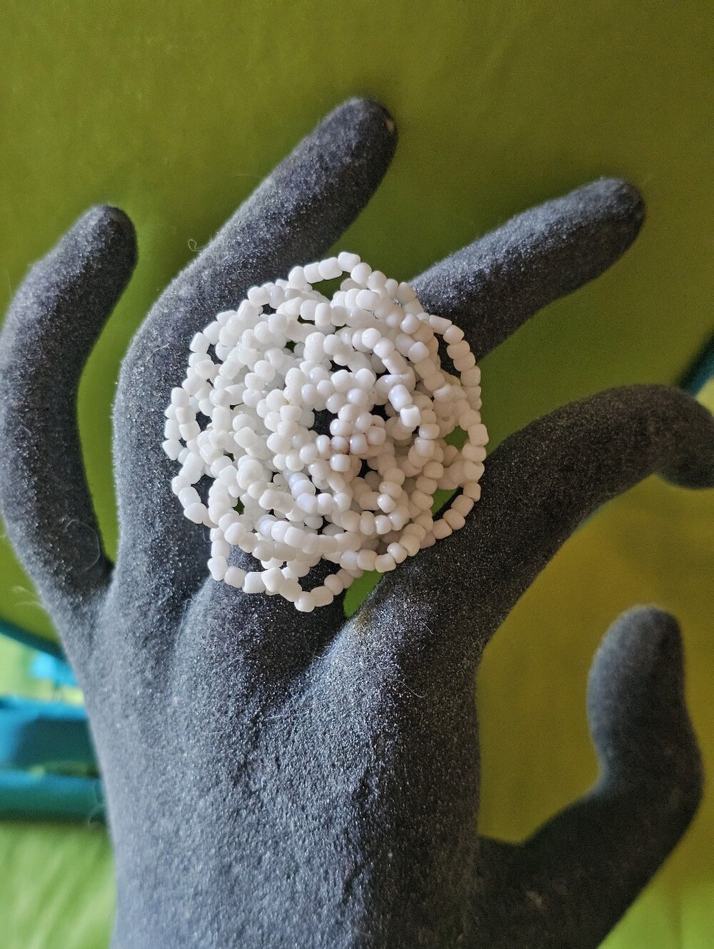 Beaded flower style Ring